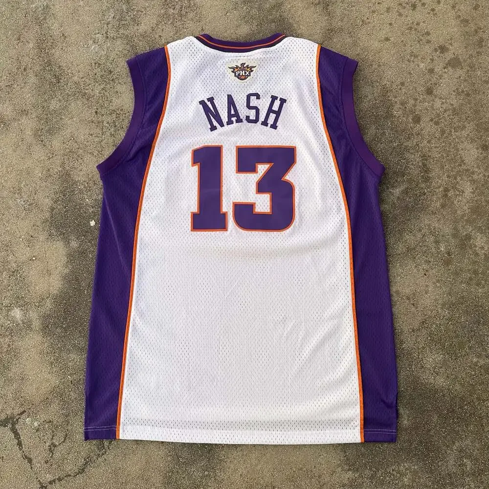 Adidas Steve Nash Phoenix Suns 13 NBA Basketball Jersey White Purple XL